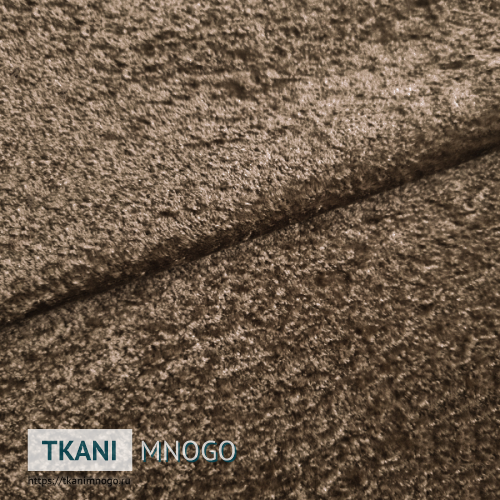 Фото фактуры велюра “HY2025-7” (однотонный коричневый)