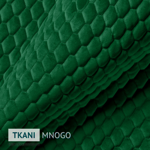 Фото обивки велюра “AY1-32A” (ромб зеленый)