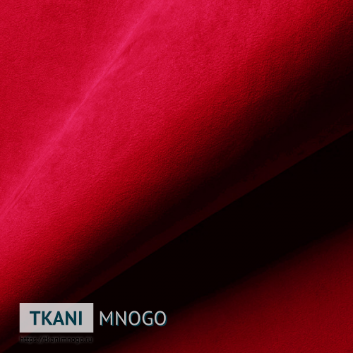 Фото ткани велюра “AY1-48B” (однотонный красный)