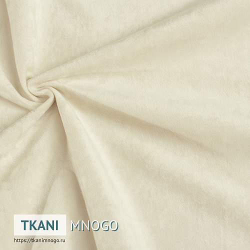 Фото материала велюра “001” (однотонный белый)